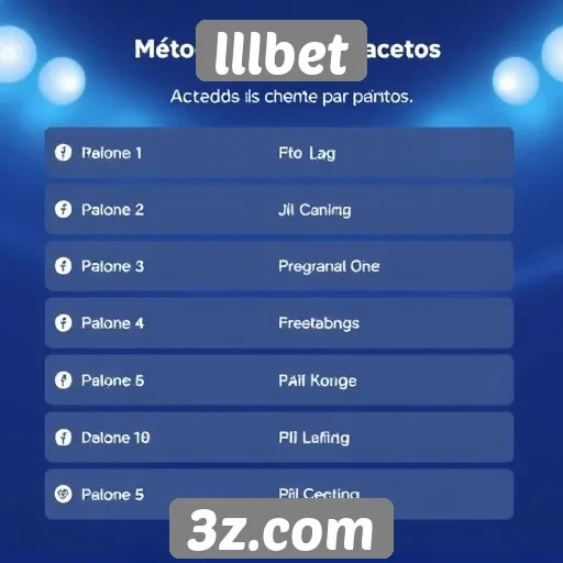 Métodos de pagamento aceitos no lllbet